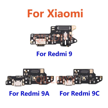 USB-док-станция для зарядки, разъем для подключения платы зарядки с микрофоном, гибкий кабель для Xiaomi Redmi 9 9C 9A