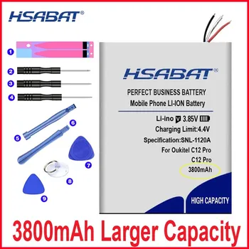 Аккумулятор HSABAT 0 Cycle 3800mAh для замены высококачественного мобильного телефона Oukitel C12 Pro / C12