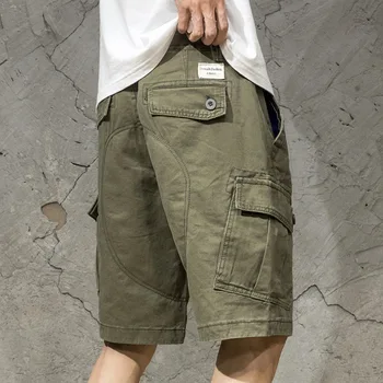 Летние мужские шорты Five Point от модного бренда 2023, Свободные повседневные Универсальные брюки-карго, Японские однотонные спортивные шорты для бега.