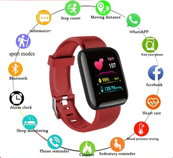 2023 Новые смарт-часы D13 для мужчин, измеряющие кровяное давление, водонепроницаемые смарт-часы для женщин, пульсометр, спортивные часы для фитнеса для Android