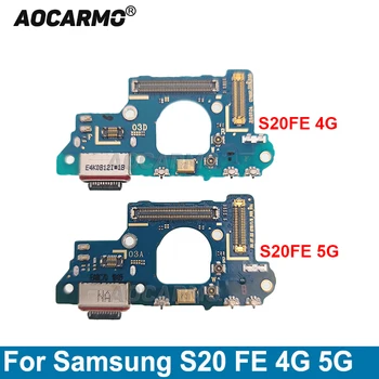 USB-порт для зарядки Aocarmo для Samsung Galaxy S20 FE, док-станция для зарядного устройства 4G/ 5G с микрофоном, запасные части