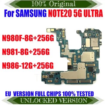 256 ГБ + 12 ГБ 128 ГБ + 8 ГБ Оперативной Памяти Для Samsung Galaxy NOTE 20 5G Ultra N980F N981B N986B N981U N986U Версия ЕС США Материнская Плата Разблокирована