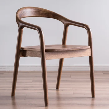 Обеденный стул для рабочего ресторана, Деревянный дизайн гостиной, Антикварное кресло для отдыха и медитации, Японская мебель Sillon