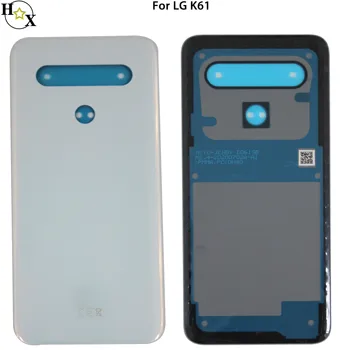 Для LG K61 Задняя крышка батарейного отсека Задняя дверь Корпус Чехол с клейкими запасными частями
