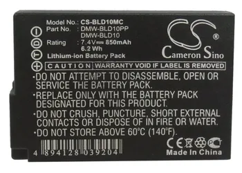 Аккумулятор для камеры Panasonic DMW-BLD10 DMW-BLD10E DMW-BLD10GK DMW-BLD10PP Lumix DMC-GF2 Lumix DMC-GF2CK 850 мАч