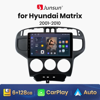 Junsun V1 AI Voice Wireless CarPlay Android Авторадио для Hyundai Matrix 2001-2010 4G Автомобильный Мультимедийный GPS 2din автомагнитола