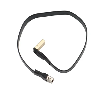 Ленточный удлинитель DisplayPort с плоским экраном для защиты от электромагнитных помех, гибкий кабель, угловой разъем DP (P3-P4), 30 см