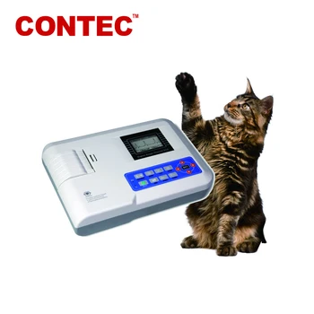 CONTEC ECG300G-VET Портативный 3-канальный ветеринарный аппарат экг с 12 выводами для животных Собака Кошка