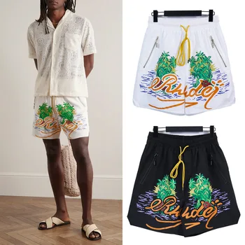 Gotoola 2023, Летний Новый повседневный модный бренд с рисунком брызг кокосовой воды и буквенным принтом, Свободные повседневные мужские спортивные шорты