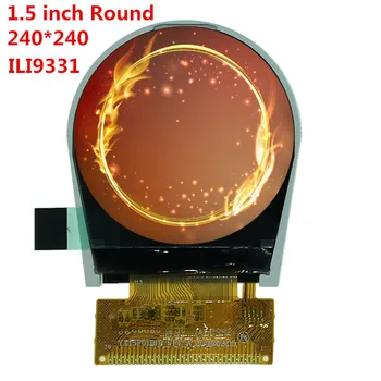 Круглый ЖК-дисплей с круглым стеклом 1,5-дюймовая экранная панель ILI9331 drive IC 36Pin Сварной Продается тип полноцветный 240240 MCU 8080 8/16 бит