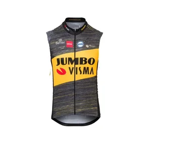 Ветрозащитный 2021 Jumbo Visma Team черный Велосипедный Жилет Без Рукавов Gilet Mtb Одежда Велосипедный Спорт Майо Ciclismo