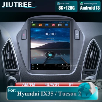 10,4-Дюймовый Автомобильный Видеомагнитофон Для Hyundai Tucson IX35 2011-2015 Android 13 Мультимедийный Плеер 2 Din Tesla Экран GPS CARPLAY Стерео