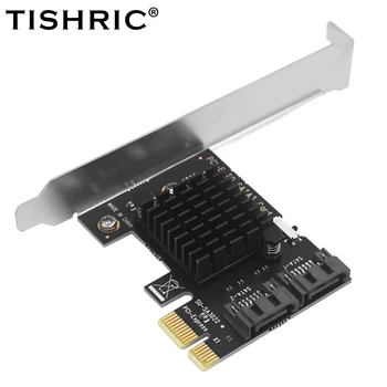 TISHRIC PCIE Sata Адаптер PCIE От 1X до 2 Портов Sata3.0 Карта расширения PCIE3.0 Sata Контроллер PCI Express Множитель Дополнительных карт