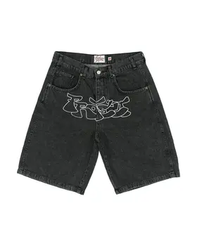 Мужские и женские шорты Y2K, спортивные джинсы в стиле хип-хоп, харадзюку, неформальные, панк, рок, готика, баскетбол, лето 2023