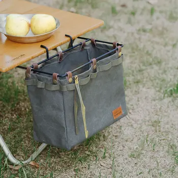Сумка для хранения на стороне походного стола с крючком, Подвесная сумка для стола для пикника на открытом воздухе, Сумка для организации всякой всячины на столе для рыбалки