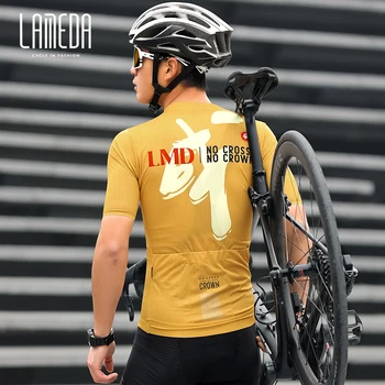LAMEDA новый китайский шикарный персонализированный велосипедный костюм мужской костюм с коротким рукавом летний дорожный горный велосипедный костюм одежда
