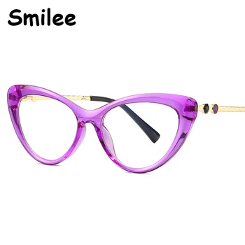 Великолепные Прозрачные Фиолетовые Очки Женский Люксовый бренд, Модные Оптические Оправы для солнцезащитных очков 