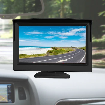5-Дюймовый Автомобильный Дисплей-Монитор TFT-LCD Автомобильный Дисплей 16:9 Бортовой Монитор 800*480P для Грузовых Автомобилей, Прицепов, Автомобильных Аксессуаров
