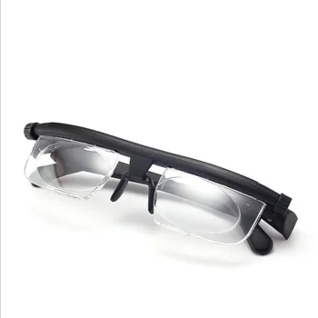 Очки для чтения с циферблатом, очки для близорукости с регулируемыми линзами -от 6D до + 3D ПВХ, очки с переменным фокусным расстоянием